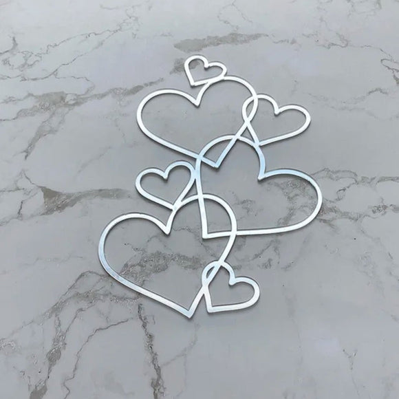 Hart Cake Topper Zilver