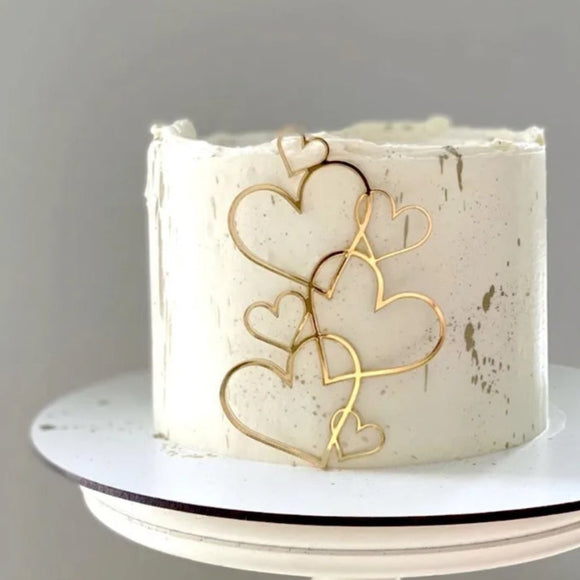 Hart Cake Topper Goud