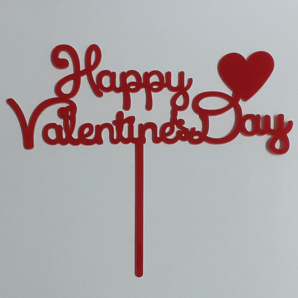 Happy Valentijn Cake Topper Rood