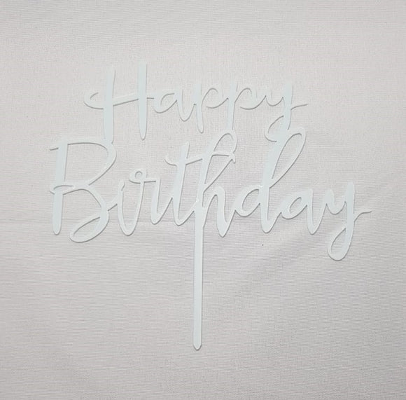 Happy Birthday Arcyl Cake topper Licht blauw